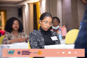 Our Co-Director Safina at the Pollicy org Curriculum Launch. She was also part of the panel to discuss matters of women politicians in Uganda and their social media presence and security in the face of digital based misogyny